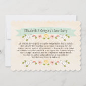 Save The Date Mint Green Inséparables mariage Enregistrer la car (Dos)