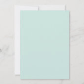 Save The Date Mint Green Modern Photo Wedding Enregistrer La Dat (Dos)