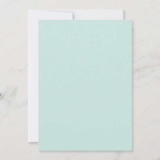 Save The Date Mint Green Modern Photo Wedding Enregistrer La Dat (Dos)