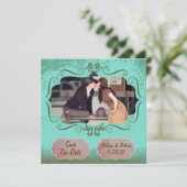 Save The Date Mint Vintage Enregistrer la date (Debout devant)