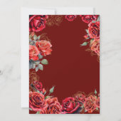 Save The Date Mis Quince Años Red Roses Chic Élégant (Dos)