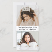 Save The Date Mis XV Moderne Quinceañera 3 Photo 15e anniversair (Dos)