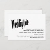 Save The Date Mise à jour Mariage moderne - Reportée (Devant / Derrière)