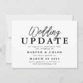 Save The Date Mise À Jour mariage Modifier La Date Postponction  (Devant)