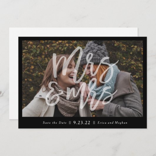 Save The Date "Mme & Mme" Photo Enregistrer la date (Devant / Derrière)