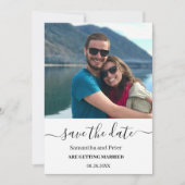 Save The Date Moden photo personnalisé détendu Enregistrer la da (Devant)