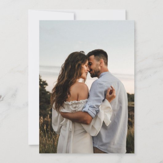 Save The Date Modern 2 Photo Wedding Enregistrer les Dates (Dos)