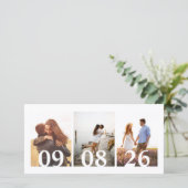 Save The Date Modern 3 Photo Collage Mariage (Debout devant)