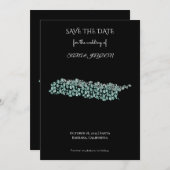 Save The Date Modern Abstract Art – White Line Circle Design (Devant / Derrière)