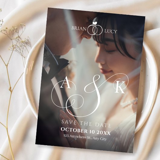 Save The Date Modern Aesthetic photo wedding