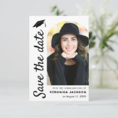 Save The Date Modern Arch Photo Graduation (Debout devant)