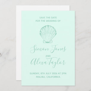 Save The Date Modern Beach destination mariage enregistrer la da