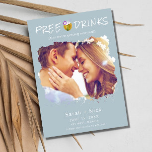 Save The Date Modern Beach Photo Wedding Sauvez la date