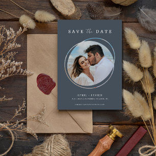 Save The Date Modern Beach Photo Wedding Sauvez la date