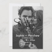 Save The Date Modern Black and White Wedding Photo (Devant)