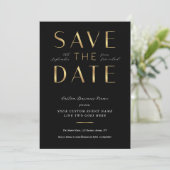 Save The Date Modern Black & Gold Business Event Corporate (Debout devant)