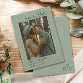 Save The Date Modern Boho Sage Green Wedding