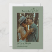 Save The Date Modern Boho Sage Green Wedding (Devant)