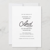 Save The Date Modern Bold Enregistrer La Date Typographie Mariag (Dos)