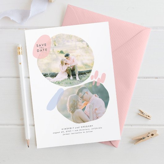 Save The Date Modern Creative Abstrait Enregistrer la photo de l