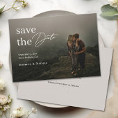 Save The Date Modern Elegant Photo Script Overlay Wedding