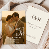 Save The Date Modern Elegant Simple Photo Wedding