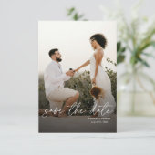 Save The Date Modern Elegant Simple Vertical Photo Wedding (Debout devant)