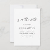 Save The Date Modern Elegant Simple Vertical Photo Wedding (Dos)