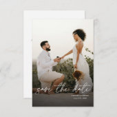 Save The Date Modern Elegant Simple Vertical Photo Wedding (Devant / Derrière)