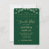 Save The Date Modern Emerald green (Devant)