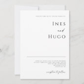 Save The Date Modern Fine Line Signature Script Luxury Invite (Devant)