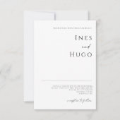 Save The Date Modern Fine Line Signature Script Luxury Invite (Devant)