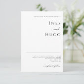 Save The Date Modern Fine Line Signature Script Luxury Invite (Debout devant)