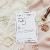 Save The Date Modern Floral | Minimalist Botanical Wedding 