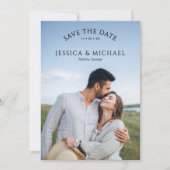 Save The Date Modern Full Photo Double-sided (Devant)