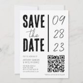 Save The Date Modern Funny Libre nourriture et boissons Mariage (Dos)