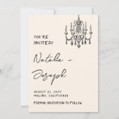 Save The Date Modern Hand Written Drawn Couple Wedding Fun Photo (Dos)