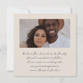 Save The Date Modern Handwritten Square Photo Wedding  (Dos)