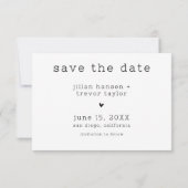 Save The Date Modern Minimalist 3 Photo Script Collage Wedding (Dos)