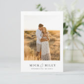 Save The Date Modern Minimalist Boho Text and Photo Wedding (Debout devant)