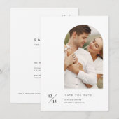 Save The Date Modern Minimalist Elegant Wedding Photo Budget (Devant / Derrière)