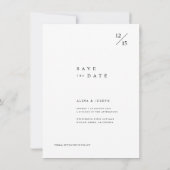 Save The Date Modern Minimalist Elegant Wedding Photo Budget (Dos)