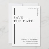 Save The Date Modern Minimalist Formal Wedding Announcement (Devant)