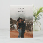 Save The Date Modern Minimalist Photo QR Code Wedding (Debout devant)
