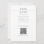 Save The Date Modern Minimalist Photo QR Code Wedding (Dos)
