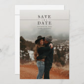 Save The Date Modern Minimalist Photo QR Code Wedding (Devant / Derrière)