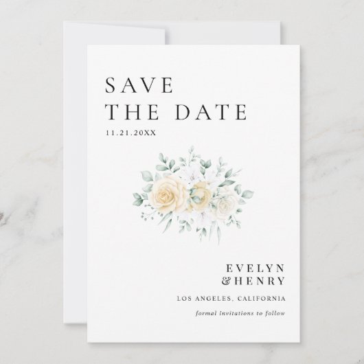 Save The Date Modern Minimalist QR Code Wedding Website (Devant)