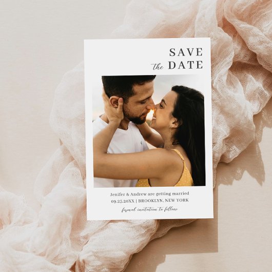 Save The Date Modern Minimalist Wedding