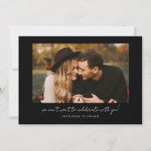 Save The Date Modern Multi Photo Couple's Signature Black (Dos)