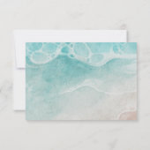 Save The Date Modern Ocean Tide Wedding QR Code RSVP Card (Dos)